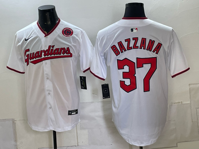 Men 2026 Cleveland Indians #37 Bazzana white Nike MLB Jersey 0816004->colorado rockies->MLB Jersey